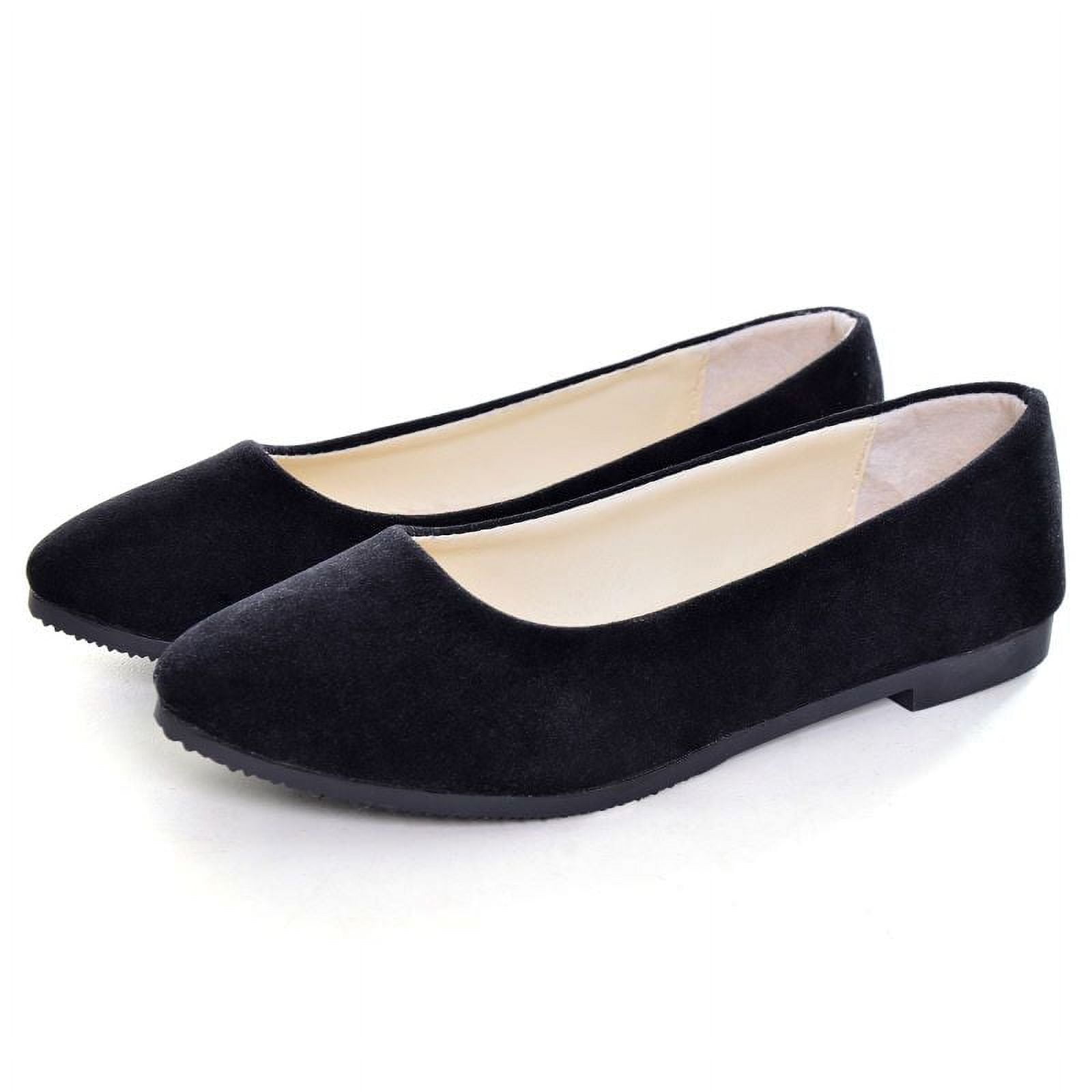 SAILING LU Women Flat Shoes Comfortable Slip on Multi-color Pointed Toe  Ballet Flats Black US 8.5 
