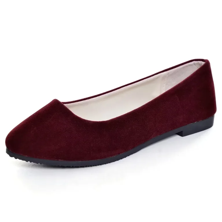 Wine colored ballet flats sales