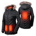 SAILWIND Women's Heated Down Jacket with Detachable Hood & Rechargeable