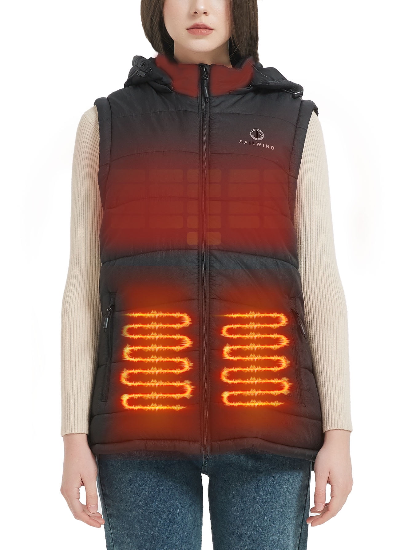Eddie Bauer Women's Packable Zip Up Quilted Down Vest With