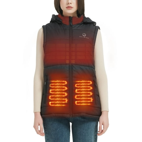 SAILWIND Women's Lightweight USB Rechargeable Heated Vest (Battery Included)
