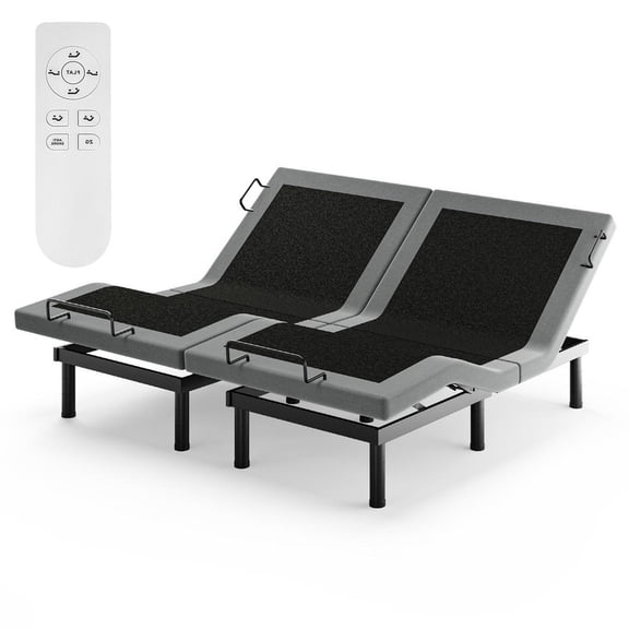SAINCH Split King Adjustable Bed Frame, Electric Bed Base with Wireless Remote, Adjustable Legs, Zero Gravity Anti-Snore, 3 Mattress Retainer Bars