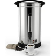 SAINSPEED 60 Cup Commercial Coffee Urn, Quick Brewing Food Grade Stainless Steel Large Coffee Urn Perfect For Church, Meeting rooms, Lounges, and Other Large Gatherings-10 L