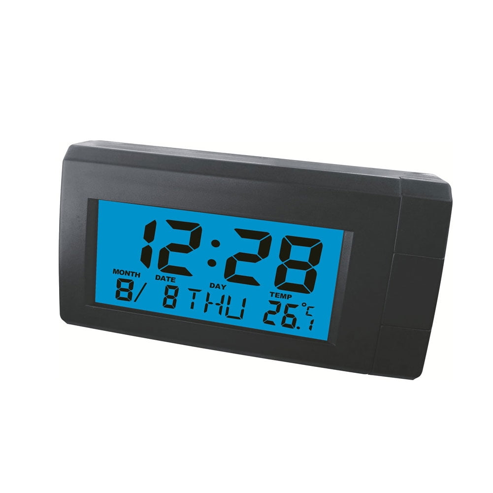 SAINSPEED Car Clock, Car Dashboard Digital Clock - Vehicle Bonded Clock with Extra Large LCD Time and Day Display for Car Truck Dashboard
