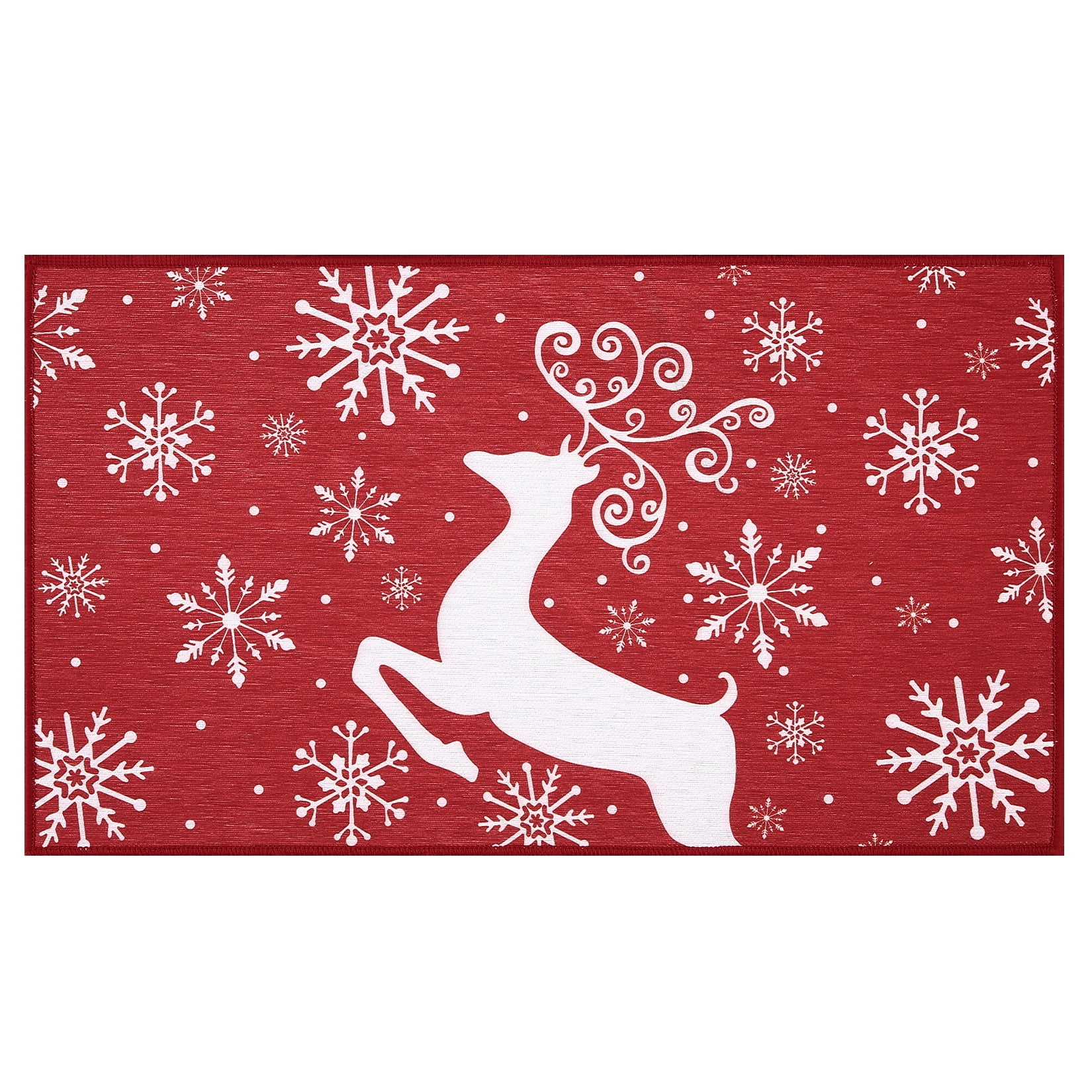 SAINSPEED Christmas Doormat Holiday Door Mat Winter Christmas Deer Indoor/Outdoor Mat