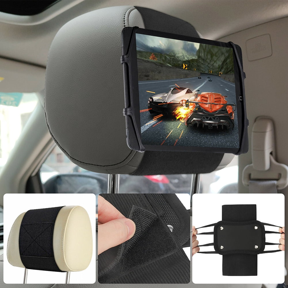 Macally Car Headrest Tablet Holder with Car Food Tray - for Phones and