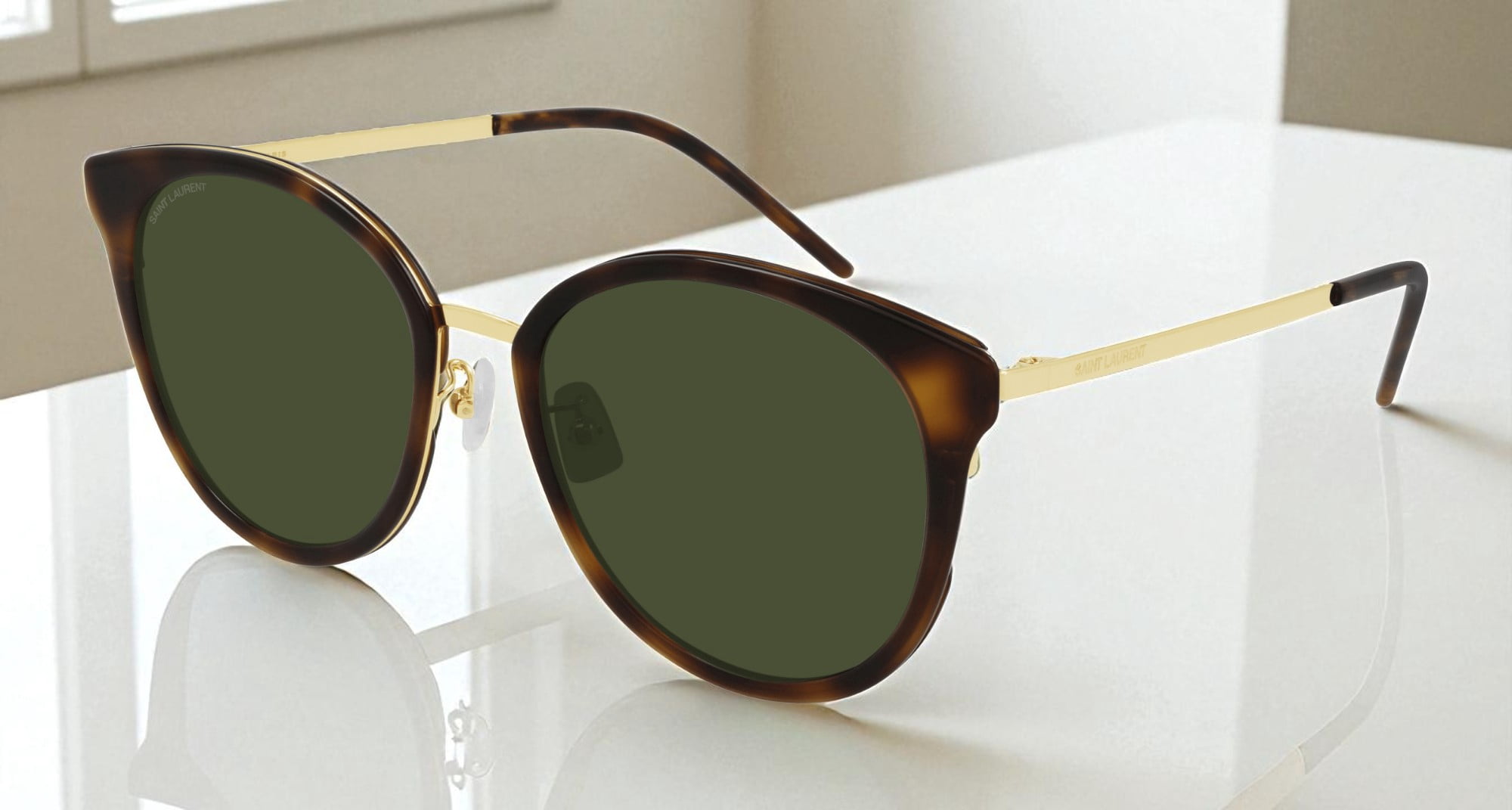 Saint Laurent 55 mm Round Sunglasses Saint Laurent SL-692 003 Sunglasses Women main image 4