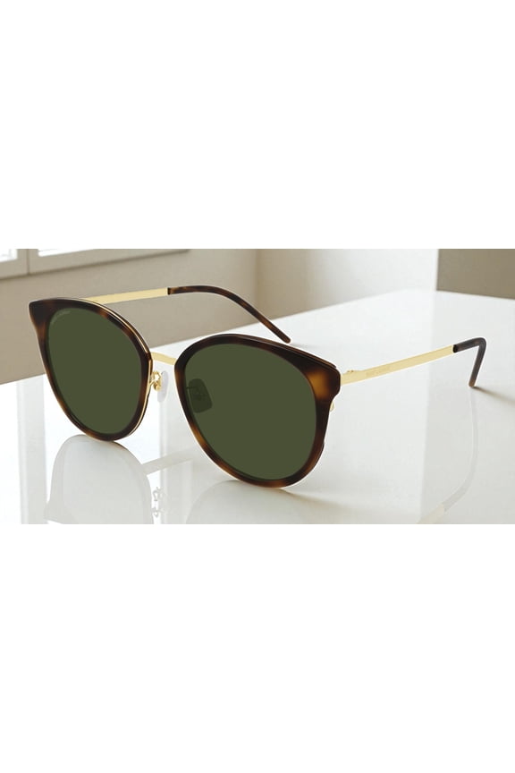 SL 446_F SLIM 003 Round Gold Light Green 55 mm Women's Sunglasses