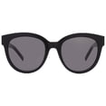 thumbnail image 1 of SAINT LAURENT SL M29 003 Round Oval Panthos Black Grey 52 mm Women's Sunglasses, 1 of 5
