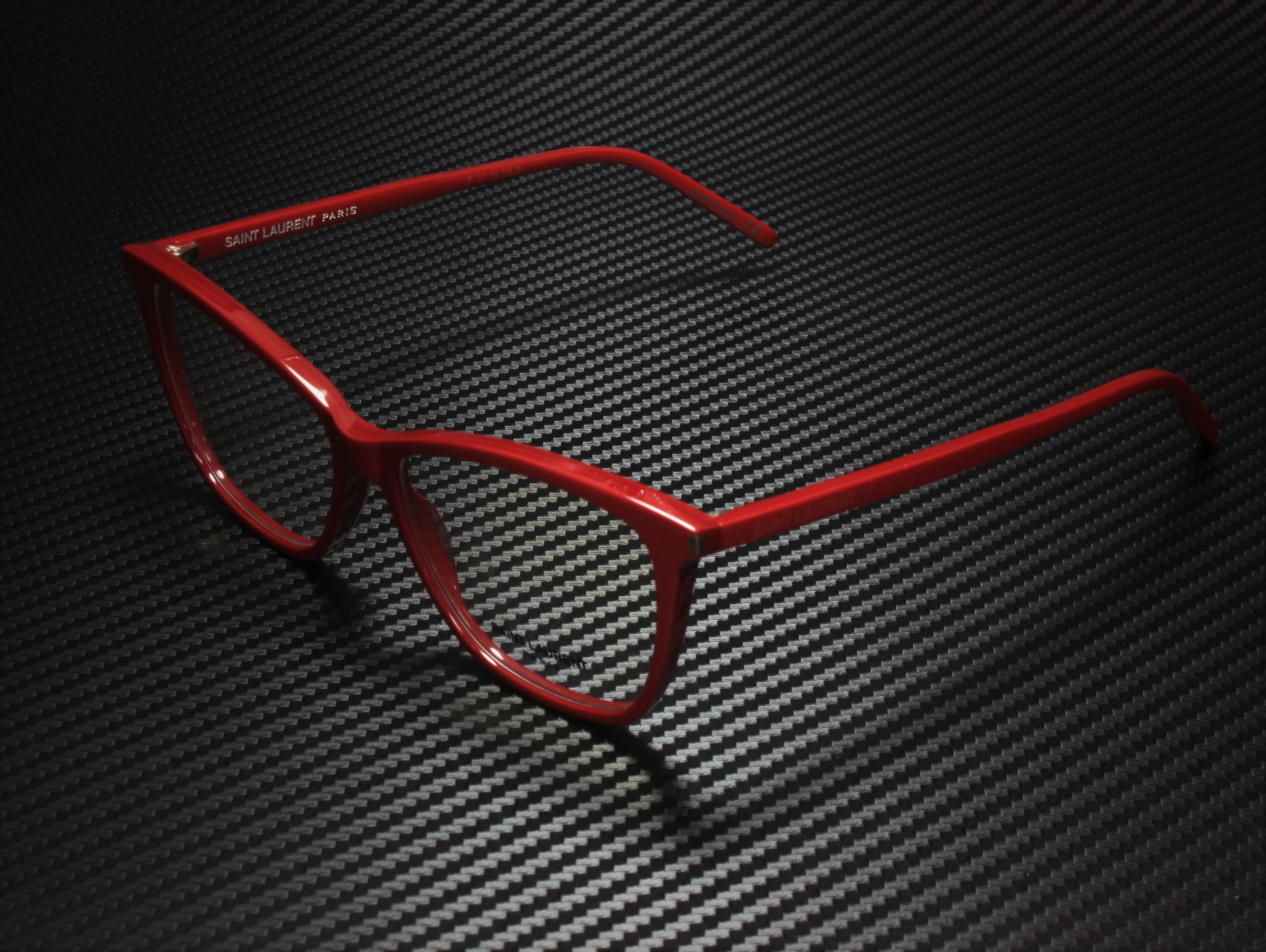 SAINT LAURENT YSL 259 003 Cat Eye Red Shiny Demo Lens 53 mm  display picture 2