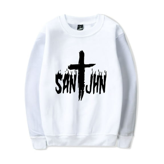 SAINt JHN Merch Logo Sweatshirt Printed Crewneck Men Women Unisex Long Sleeve Pullover