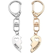SAIPN BFF Best Friend Keychain Gifts for 2 - Matching Friendship Keychains Gift for Women Best Friends Heart Shaped Key Ring for BFFs Bestie Bestfriend Christmas Birthday Gifts