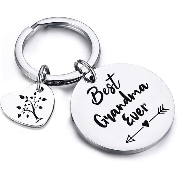 SAIPN Grandma Grandpa Gifts Keychain from Granddaughter Grandson Best Grandma Grandpa Ever Gift