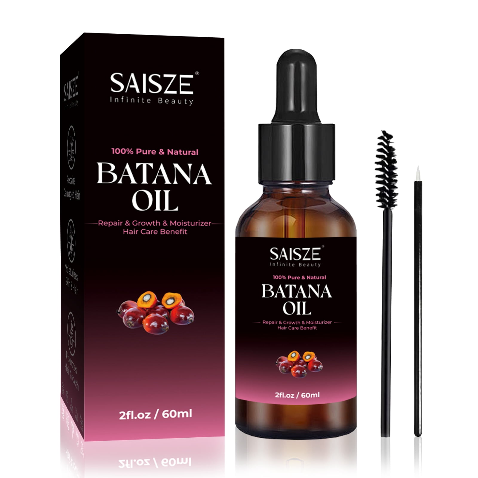 SAISZE Batana Oil for Hair Growth, Organic Hair Oil for Moisturizing Hair & Scalp, 100% Pure & Natural Essential Oil for All Hair Type, Perfect Mother's Day Gifts, 2 fl.oz