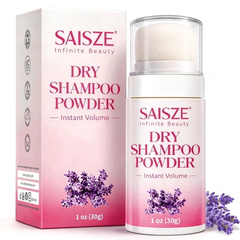 SAISZE Dry Shampoo Powder, Non-Aerosol Powder Dry Shampoo for Oil Absorbing & Instant Volume, Travel Size Dry Shampoo, 1 oz