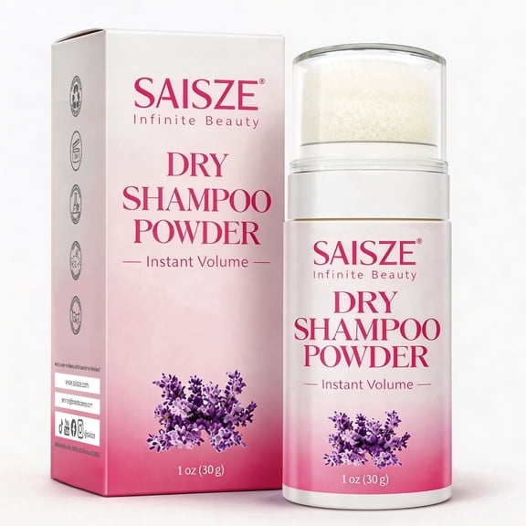 SAISZE Dry Shampoo Powder, Non-Aerosol Powder Dry Shampoo for Oil Absorbing & Instant Volume, Travel Size Dry Shampoo, 1 oz