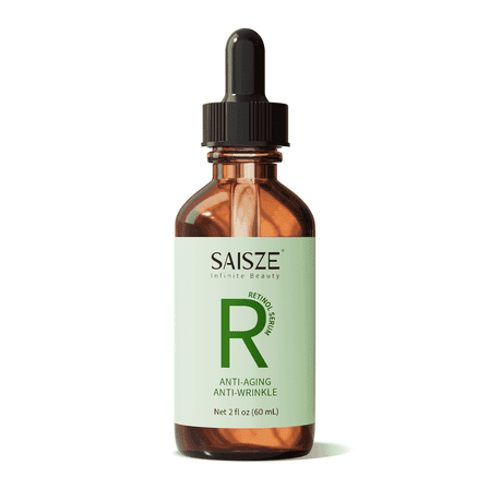 SAISZE Retinol Serum for Face, Anti-Aging Facial Serum for Fine Lines & Skin Texture, Hydrating Night Serum, 2 fl oz (60 ml)