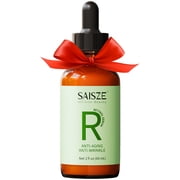 SAISZE Retinol Serum for Face, Anti-Aging Facial Serum, Hydrating Night Serum, Skincare Gift for Women, Stocking Stuffer, 2 fl oz (60 ml)
