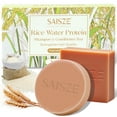 thumbnail image 1 of SAISZE Rice Water Shampoo & Conditioner Bar Set, 2 Pcs Handmade Natural Shampoo & Conditioner Soap for Hair Strengthening and Thickening, Clarifying, 1 of 10