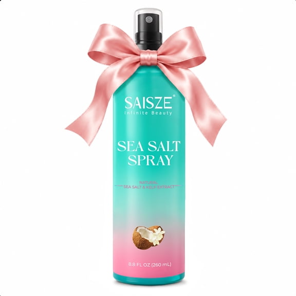 SAISZE Sea Salt Spray for Women, Natural Hair Spray for Beach Waves & Volumizing Texturizing, Travel Essentials, Christmas Stocking Stuffer for Women, 8.8 fl oz