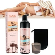 SAISZE Self Tanning Foam, Lightweight, Self-Tanner Mousse Enriched with Aloe Vera and Coconut Provides an Even, Streak-Free Tan, for a Sunkissed Glow, 7 fl. oz