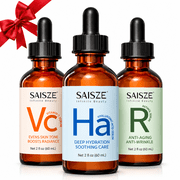 SAISZE Vitamin C, Retinol and Hyaluronic Acid Serum Set, Anti-Aging Face Serum Set for Face, Day & Night Skincare Routine, Skincare Gift Set for Women, 2 fl oz x 3