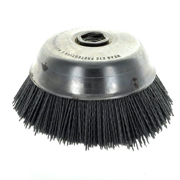 SAIT 04340 6X5/8-11X1-1/2 Nylon Abrasive Cup Brush