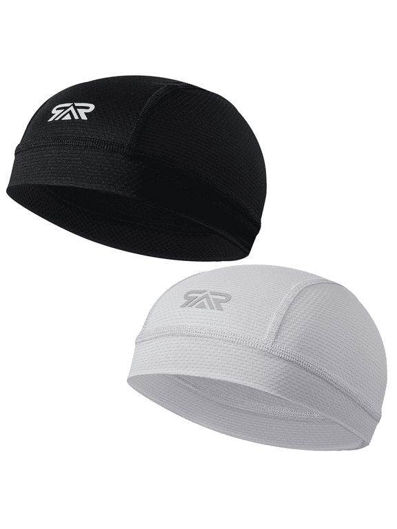 2 Pcs Cooling Skull Cap Helmet Liner - Moisture Wicking, Quick-Drying, Lightweight Beanie Head Wraps for Sports & Cycling, Men & Women