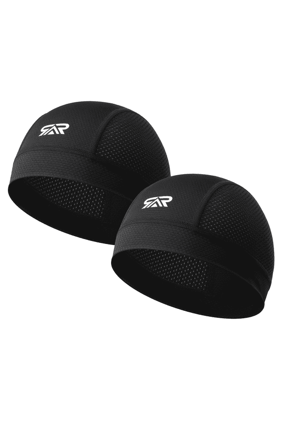 2 Pcs Splicing Skull Cap - Cooling Quick-Drying Moisture Wicking, Lightweight Breathable UV Protection Helmet Liner for Outdoor Sports, Work, Running, Cycling & Moto/Hard Hat Use