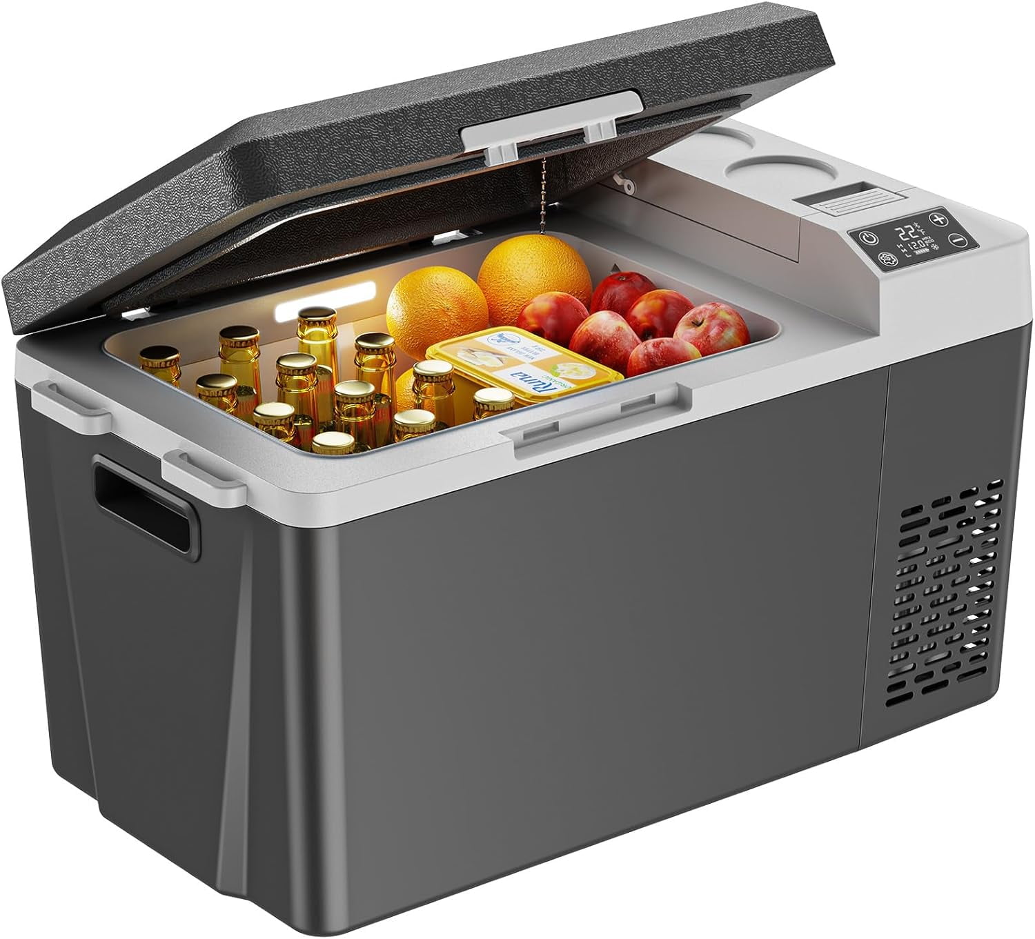 SAIYA 24QT Car Refrigerator - 12V Portable Freezer Cooler for Trucks ...