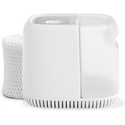 SAIYA Bedside Evaporative Humidifier - 36 HR Run Time, 2.5L Capacity - No Mist - Help Alleviate Symptoms of Allergies, Flu, Cold, Dry Skin Includes Humidifier, Unwind Aroma, Filter - White