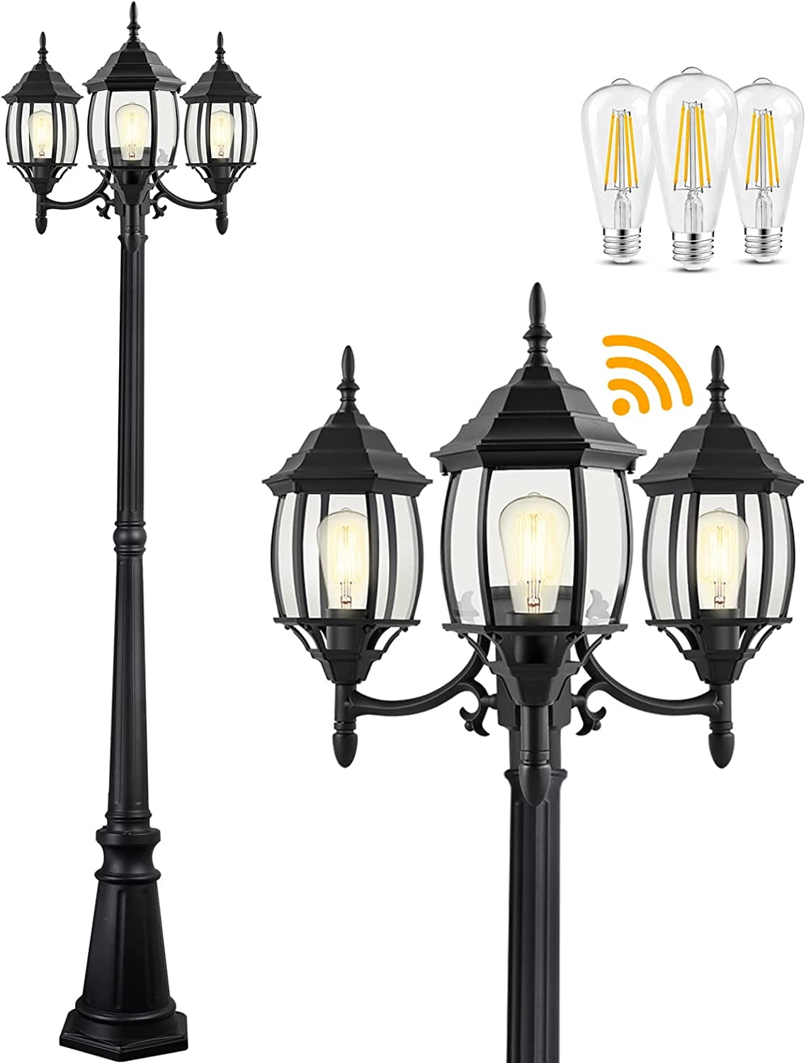 Gallery Detail: Saiya Dusk To Dawn Sensor Outdoor Lamp Post Light 3
