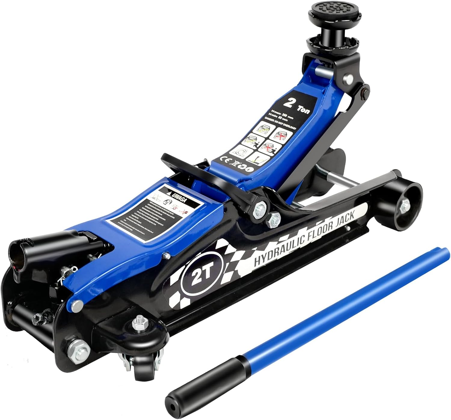 SAIYA Floor Jack 2Ton/4400lbs.Single Piston Fast Lifting Pump.Low ...