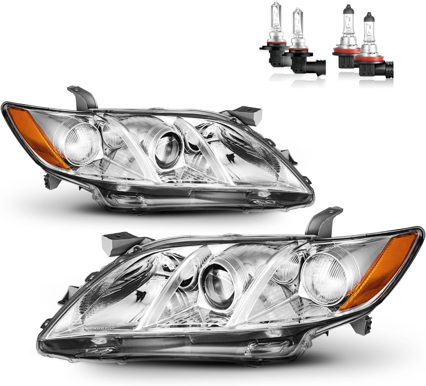 Tail Light set 2 pc halogen left w bulb for 2007-2009 Toyota Camry