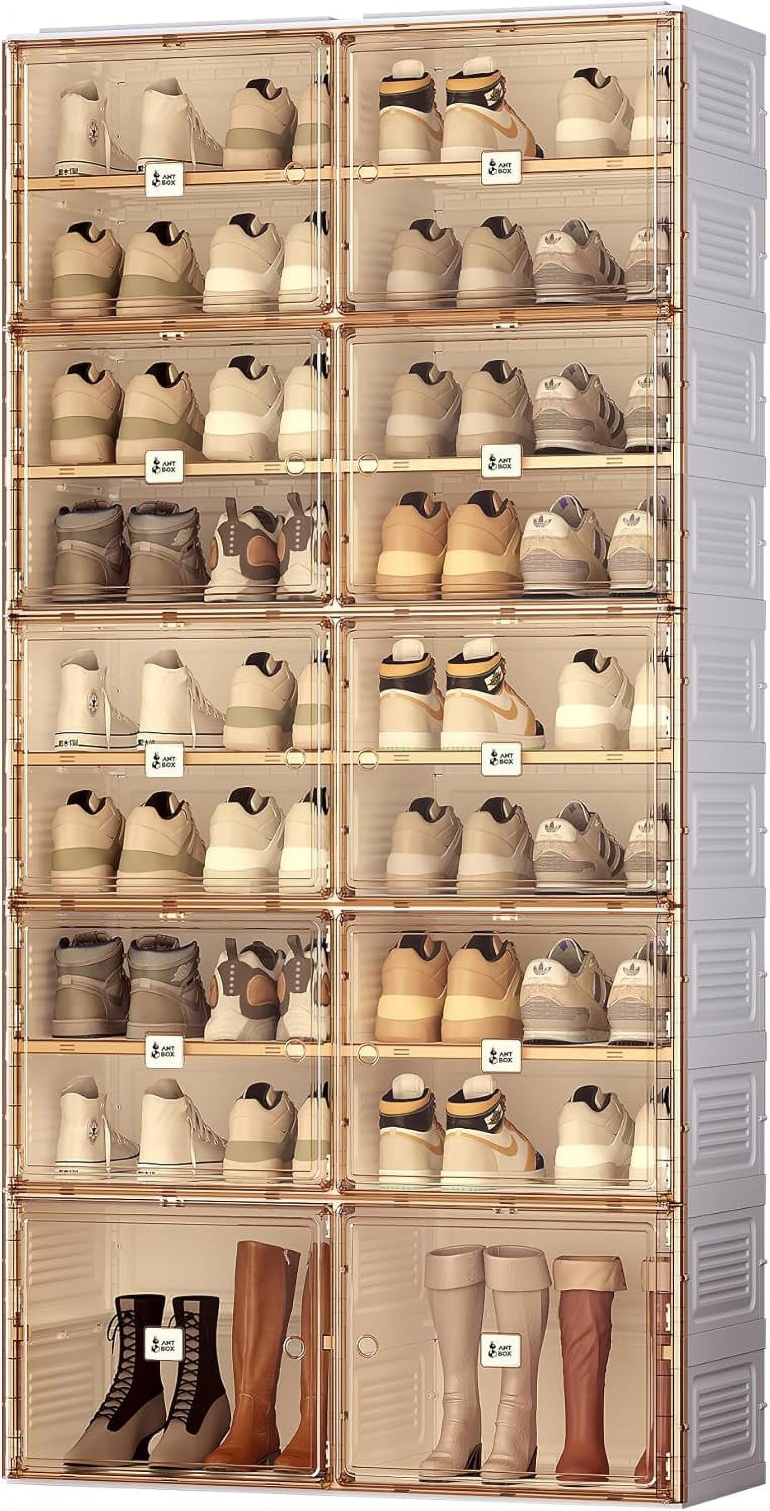 SAIYA Portable Shoe Rack Organizer for Closet Entryway, Stackable ...