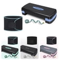thumbnail image 1 of SAKAE Aerobic Step Platform Set with Waist Trimmer & Measuring Tape, Exercise Steppers for Home Gym Exercise Fitness, Adjustable Height 2 Level Risers Workout Step Platform Trainer, Blue, 1 of 9