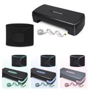 SAKAE Aerobic Step Platform Set with Waist Trimmer & Measuring Tape, Exercise Steppers for Home Gym Exercise Fitness, Adjustable Height 2 Level Risers Workout Step Platform Trainer, Black