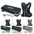 thumbnail image 1 of SAKAE Aerobics Step Platform Set with Weighted Vest & Measuring Tape, Adjustable Height 2 Level Risers Workout Step Trainer with Non-Slip Surface, Step Platform for Home Exercise, Blue, 1 of 9