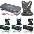 thumbnail image 1 of SAKAE Aerobics Step Platform Set with Weighted Vest & Measuring Tape, Adjustable Height 2 Level Risers Workout Step Trainer with Non-Slip Surface, Step Platform for Home Exercise, Pink, 1 of 9