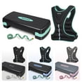 thumbnail image 1 of SAKAE Aerobics Step Platform Set with Weighted Vest & Measuring Tape, Adjustable Height 2 Level Risers Workout Step Trainer with Non-Slip Surface, Step Platform for Home Exercise, Green, 1 of 9