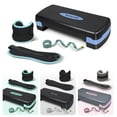 thumbnail image 1 of SAKAE Blue Exercise Step Platform Set with Ankle Weights & Measuring Tape, Adjustable Height 2 Level Risers Workout Step Trainer, Aerobic Steppers for Home Gym Exercise Fitness Workout, 1 of 9