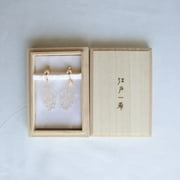 SAKKA ZAKKA Earrings kazuki edo AOSHIGURE Blue Drizzle Glass Bead For Women Japan
