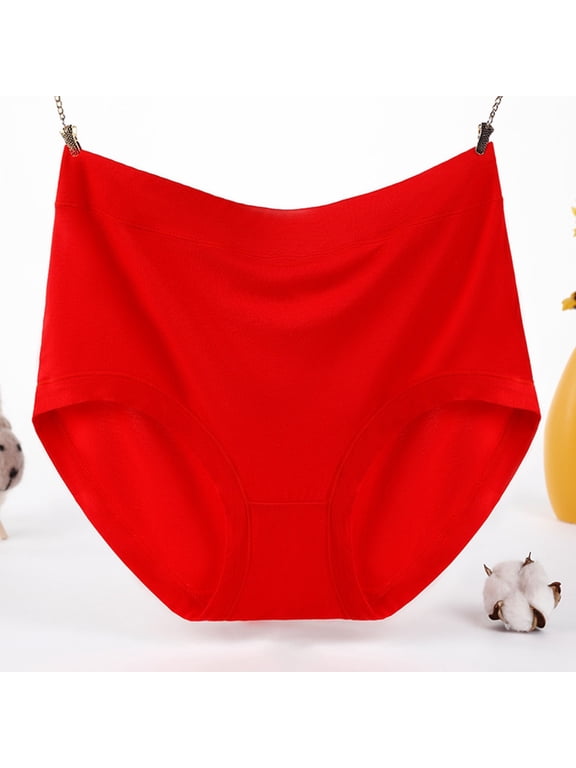 Stretchy Cotton Underwear for Women Plus Size Full Coverage High Waisted Soft Briefs Ladies Panties 3XL