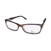 NEW SAKS FIFTH AVENUE 271 WOMENS/LADIES DESIGNER FULL-RIM BROWN AUTHENTIC CONTEMPORARY CASUAL FRAME DEMO LENSES 53-15-135 SPRING HINGES EYEGLASSES/EYEGLASS FRAME