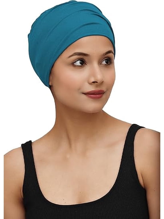 Chemo Hats Solid Sleep Cap Women's Bamboo Soft Headwear Cancer Cap Multicolor