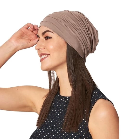 SAKUCHI Women's Slouchy Snood Cap Bamboo Viscose Breathable Beanie Hat Sport Casual Fashion Headwear Soft Stretch Skull Cap
