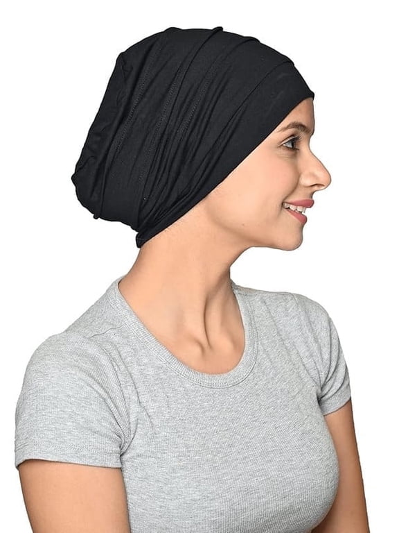 Women's Slouchy Snood Cap Bamboo Viscose Breathable Beanie Hat Sport Casual Fashion Headwear Soft Stretch Skull Cap