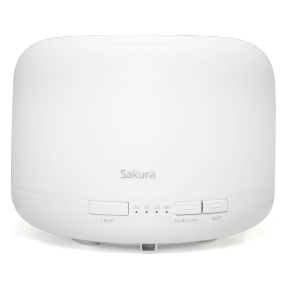 SAKURA 500ml Premium Essential Oil Diffuser, Ultrasonic Aromatherapy Fragrant Oil Humidifier Vaporizer