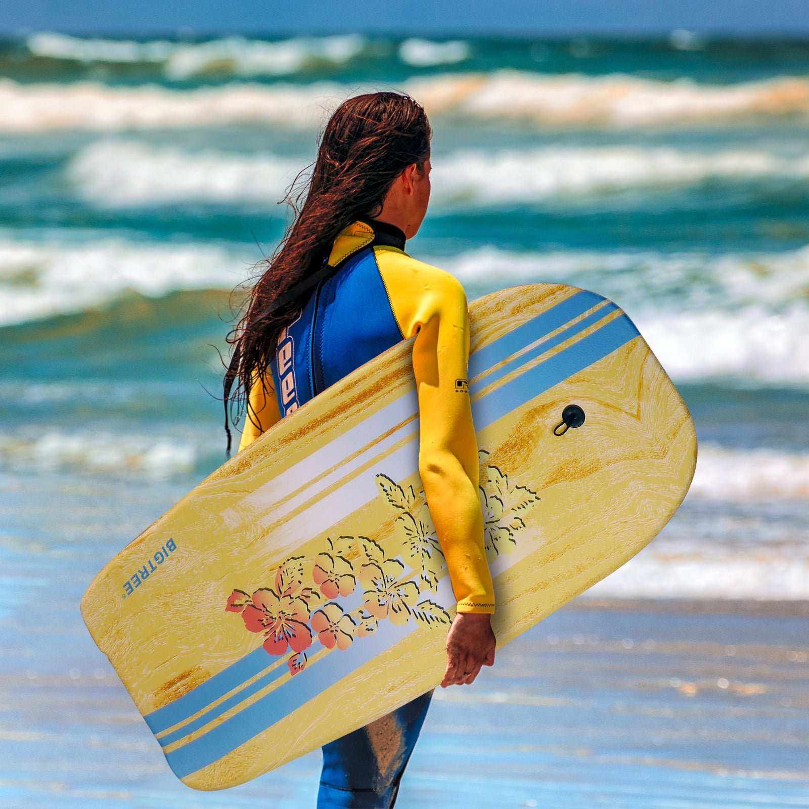 SAKURA Body Boards for Beach, Lightweight Body Board 37IN SAKURA Body Boards for Beach, Lightweight Body Board 37IN