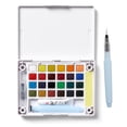thumbnail image 1 of Sakura Koi Pocket Field Sketch Kit - Watercolor Sets for Painting On the Go - 24 Colors + Iridescent Medium 5 mL Tube - 1 Water Brush - 1 Sponge - 1 Palette, 1 of 8